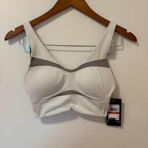 Underarmour Sports Bra Off white / Grey Medium Support Padded NWT Size XS
